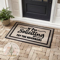 No Soliciting Doormat, Funny Housewarming Gift, Recycled Rubber Mat
