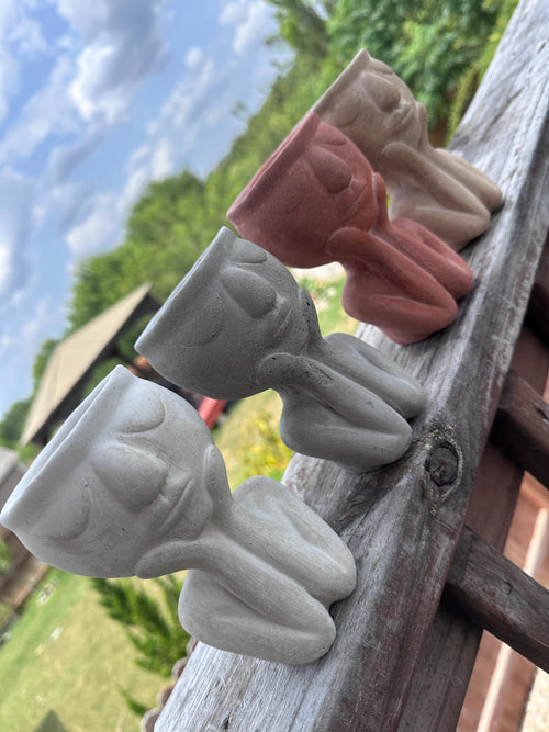 Cement Face Planter, Head Planter Pot, Succulent Pot, Modern Home Decor