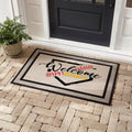 Personalized Baseball Welcome Doormat, Sports Family Gift
