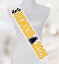 Customizable Senior Cheerleading Sash – Glitter HTV, Megaphone Icon