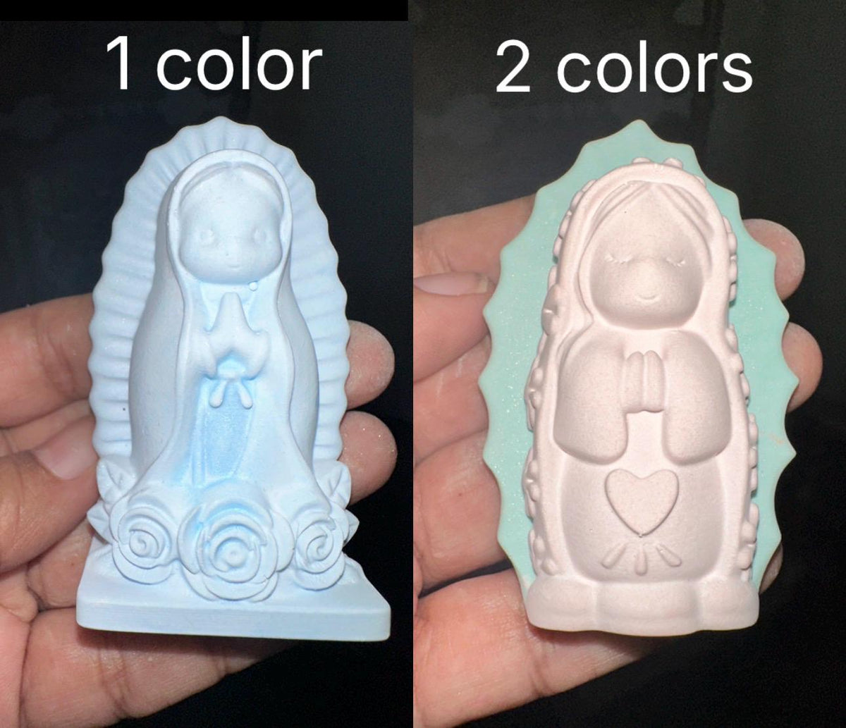 Ceramic Resin Mini Virgin Mary Ceramic Figurines, Unpainted Catholic Religious Statue, DIY Craft, baptism party favors, quinceañeras favors.