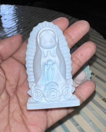 Ceramic Resin Mini Virgin Mary Ceramic Figurines, Unpainted Catholic Religious Statue, DIY Craft, baptism party favors, quinceañeras favors.
