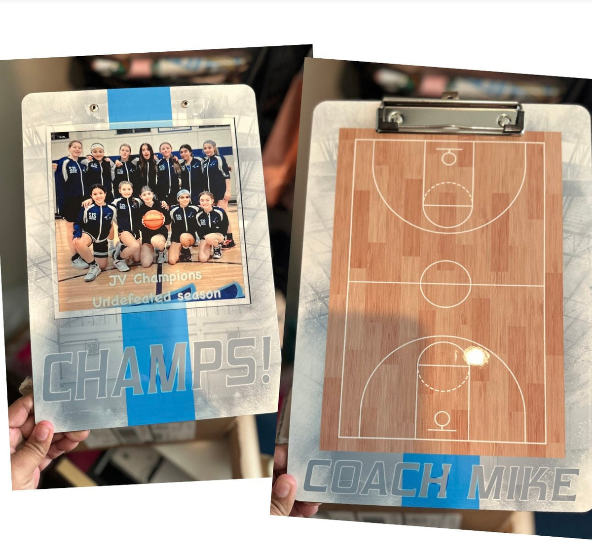 Custom Double Sided Sports Metal Clipboard | Personalized Coach Clipboard | Team Gift