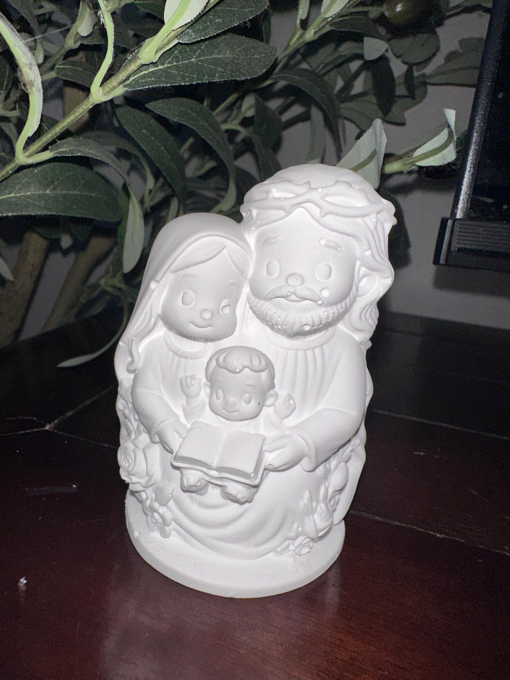 Paint Your Own Holy Family Figurine Kit, Ceramic Resin Nativity Craft, Religious Coloring Kit, DIY Christian Gift, Family Craft Activity