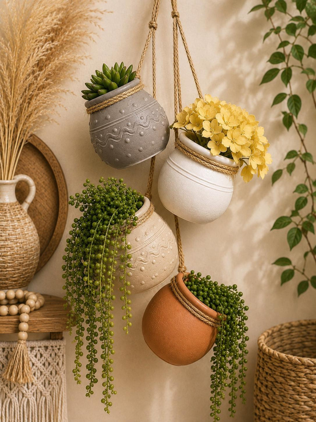 Mini Cement Pots, Small Planters, Succulent Pots, Concrete Planters, Boho Home Decor, Rustic Plant Pots, Handmade Gift