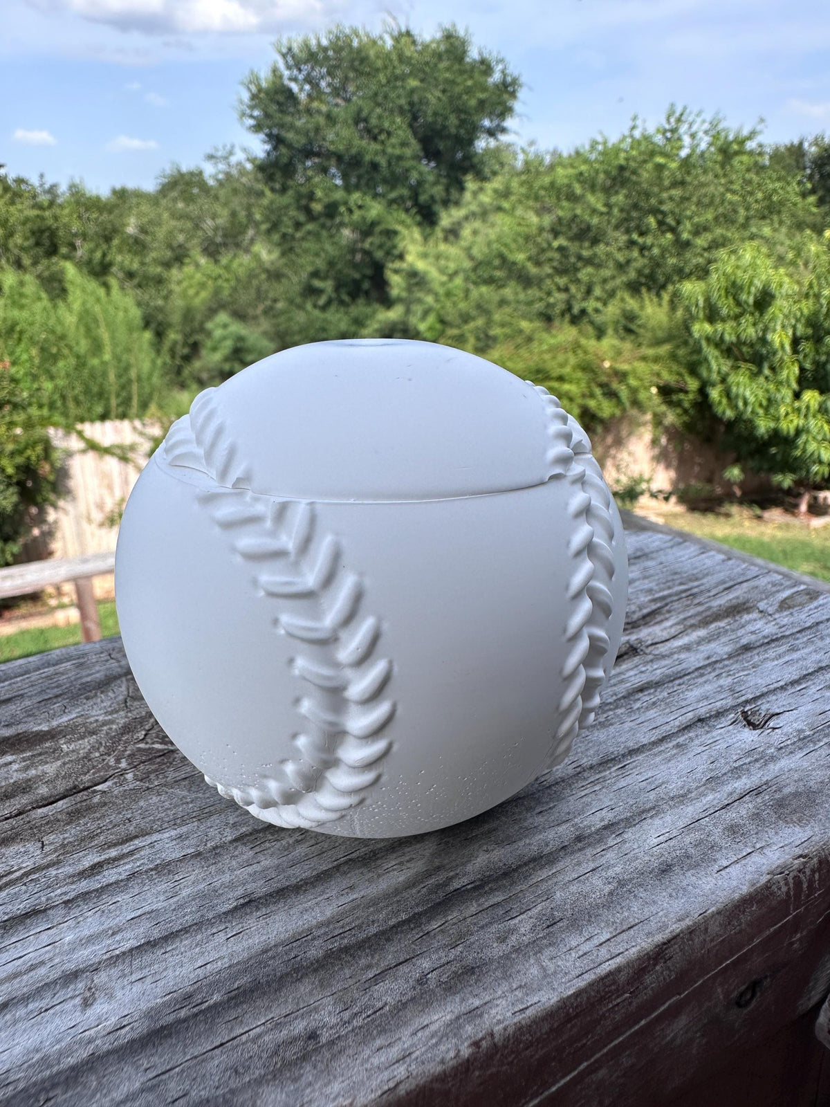 Ceramic Resin Baseball/Softball Storage Box- Paint Your Own Masterpiece