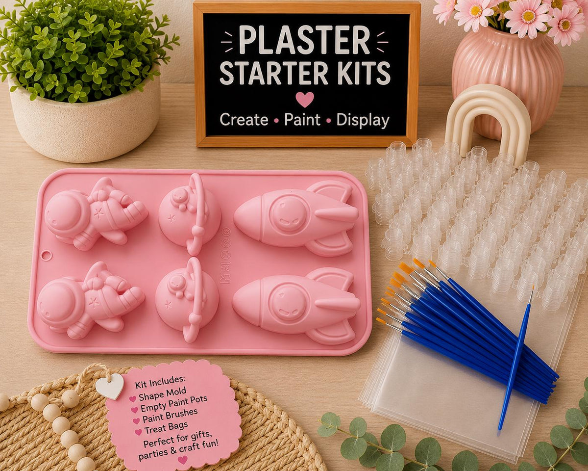 Astronaut DIY Plaster Starter Kit. Create your own party favors.