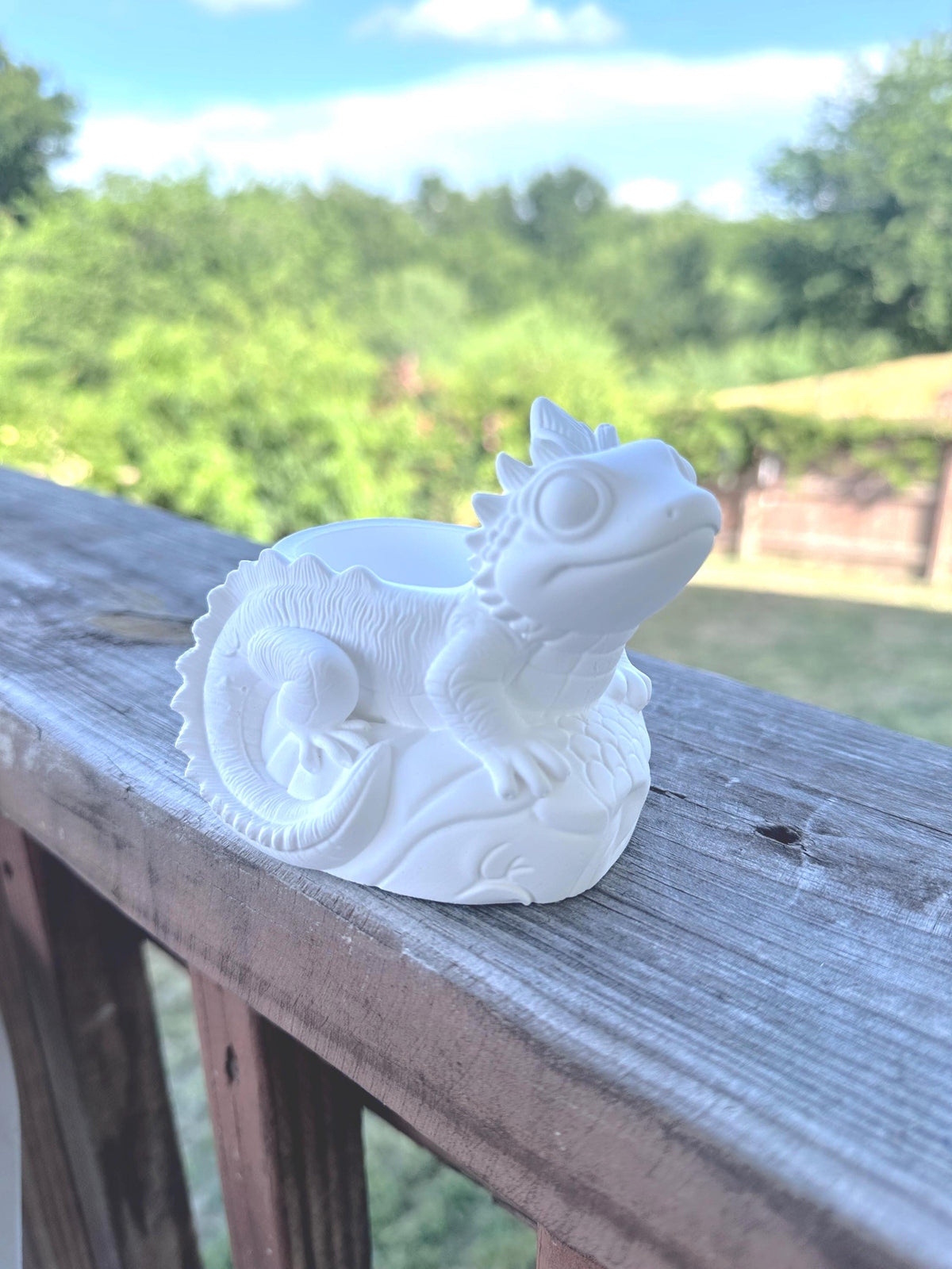 Ceramic Resin Mini Gecko Planter- Paint Your Own Masterpiece. Succulent planter
