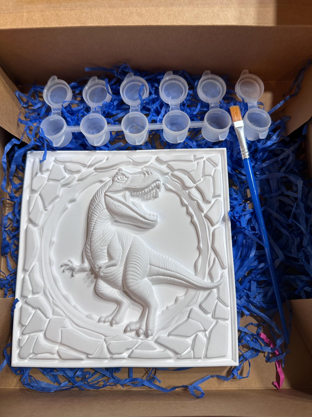 Paint Your Own Dinosaur Kit, T-Rex Craft Activity, Kids Ceramic Painting Kit