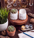 Ceramic Resin Mini Camper Bus Planter- Paint Your Own Masterpiece. Succulent planter