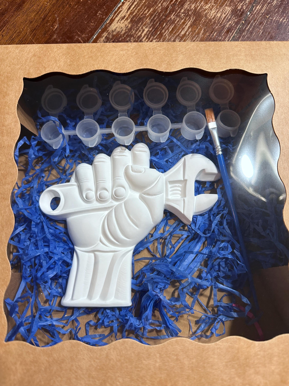 Paint Your Own Ceramic Hand Craft Kit, Kids Art Activity, DIY Painting Kit