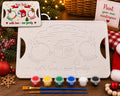 Paint Your Own Santa Cookie Tray, DIY Christmas Eve Craft, Kids Holiday Activity