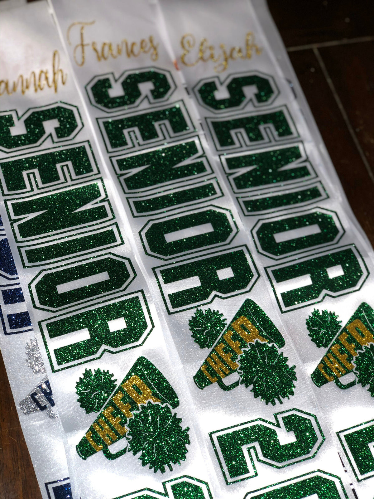 Customizable Glitter Senior Sash – Cheer, Sport, Graduation