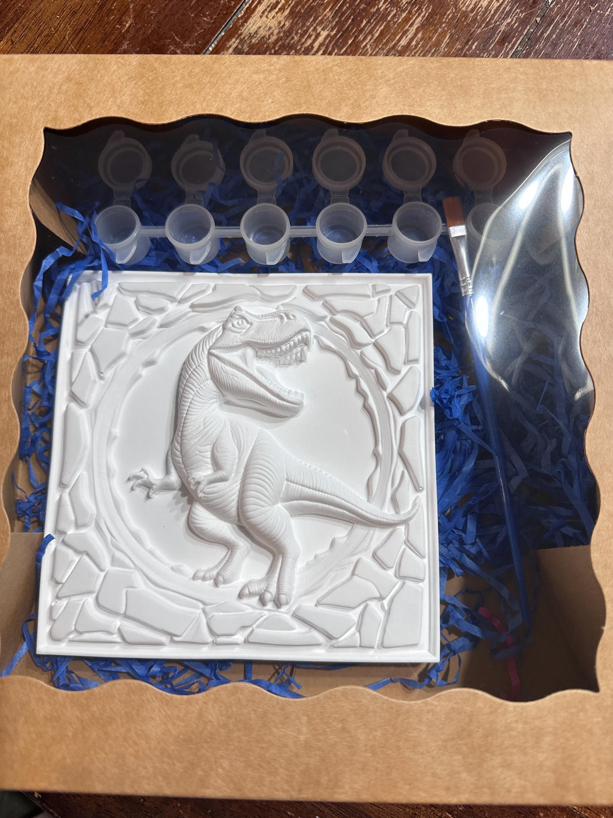 Paint Your Own Dinosaur Kit, T-Rex Craft Activity, Kids Ceramic Painting Kit