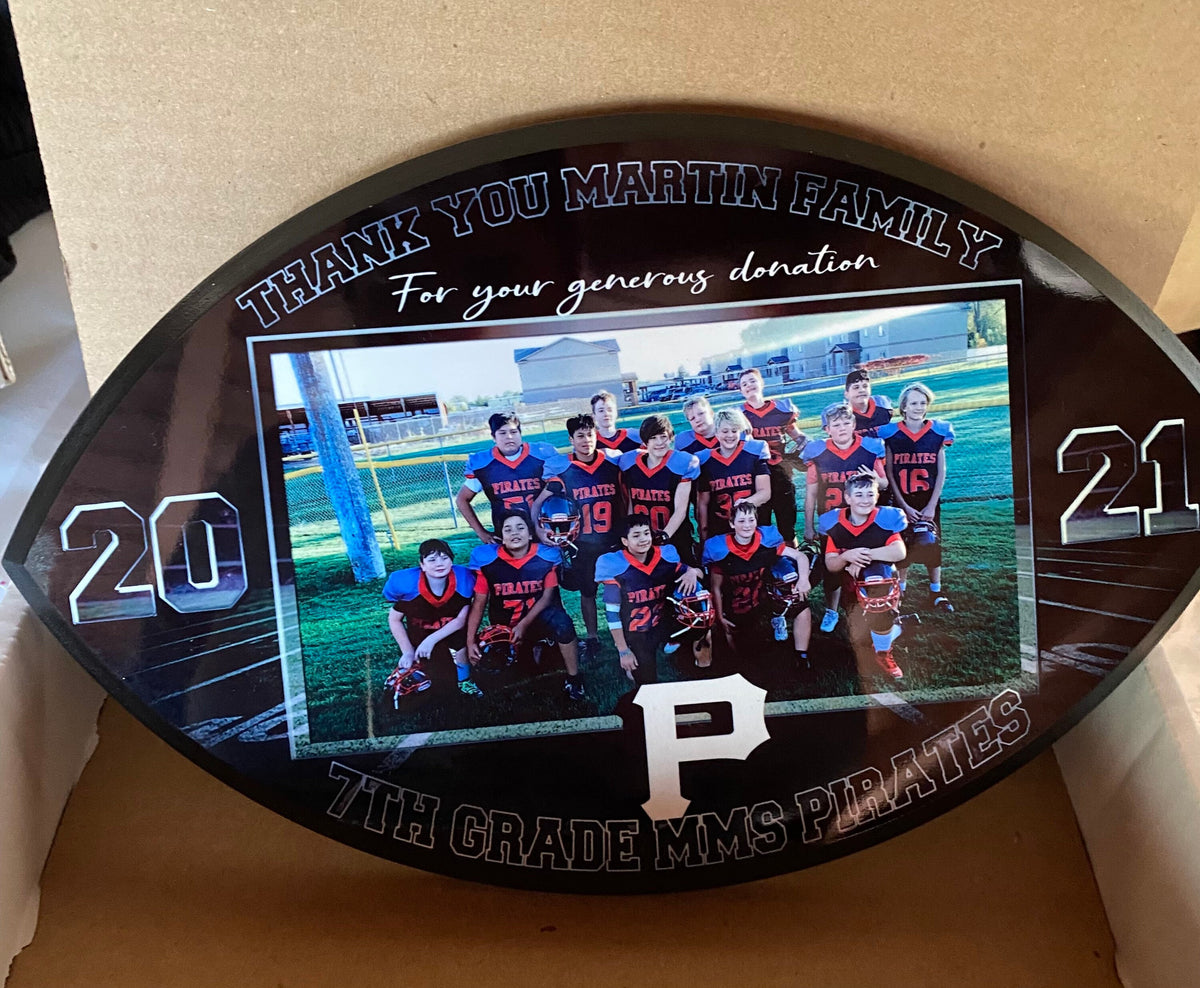 Personalized Football Coach Gift, Custom Football Team Photo Plaque, Coach Appreciation Gift, End of Season Team Gift, senior plaque