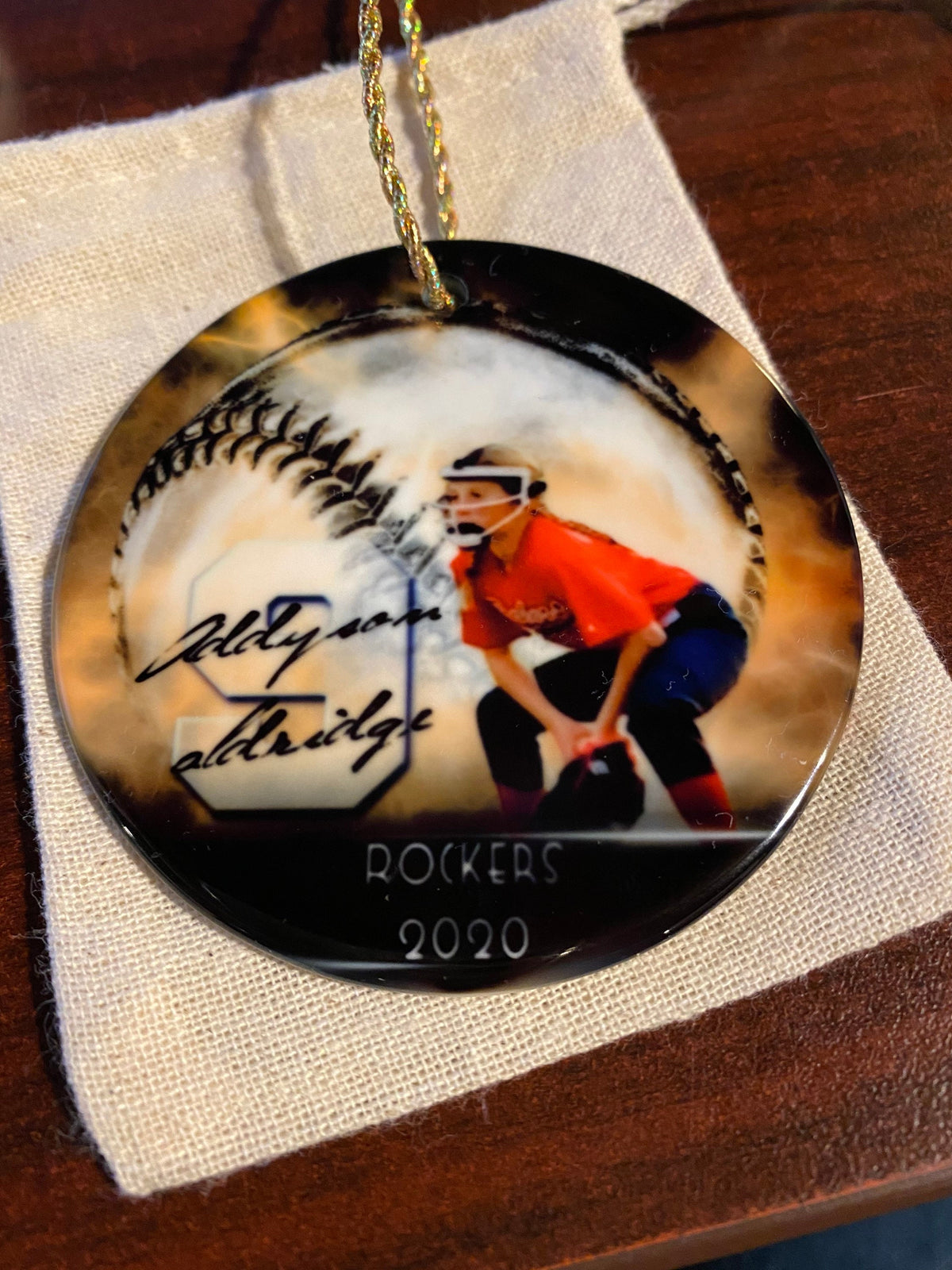Personalized Softball Photo Ornament, Custom Senior Softball Gift, Senior Night Keepsake, Softball Player Christmas Ornament, Team Gift