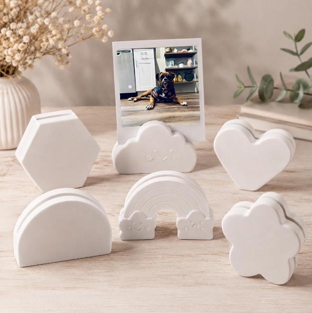 Ceramic Resin Picture Holders (3-Pack): Polaroid, Wedding Table Display