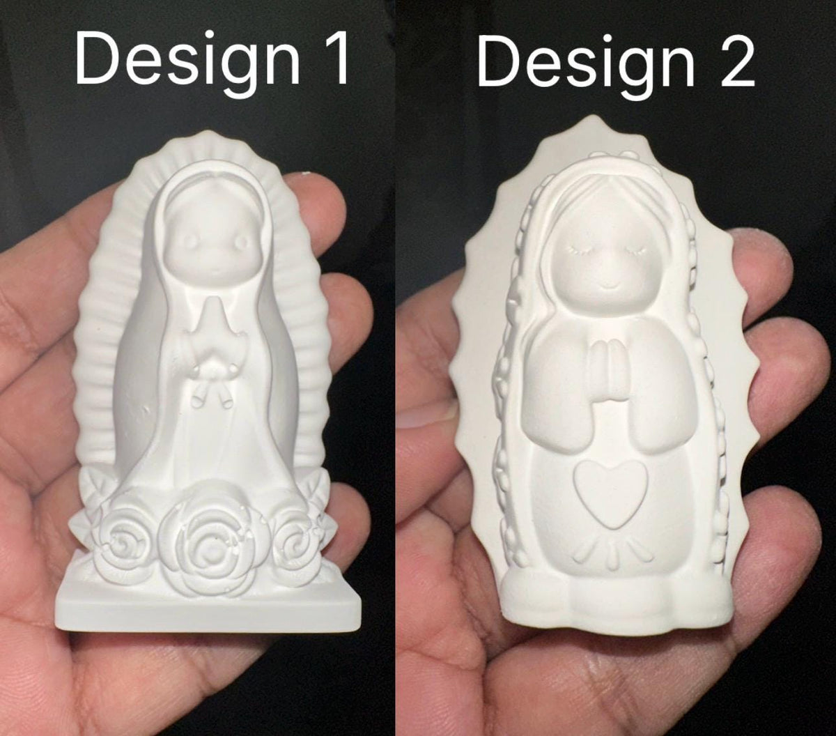 Ceramic Resin Mini Virgin Mary Ceramic Figurines, Unpainted Catholic Religious Statue, DIY Craft, baptism party favors, quinceañeras favors.