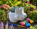 Ceramic Resin Mini Wild Boar Planter- Paint Your Own Masterpiece. Succulent planter
