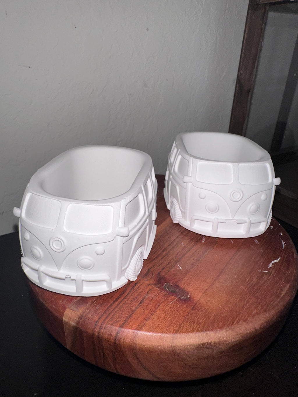 Ceramic Resin Mini Camper Bus Planter- Paint Your Own Masterpiece. Succulent planter
