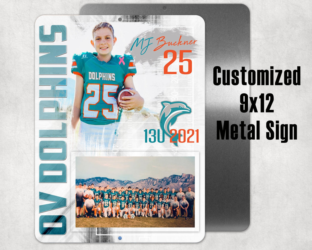 Customized 9x12 Metal Sign, Rodeo Sponsorship, Team Photo, Man Cave Decor