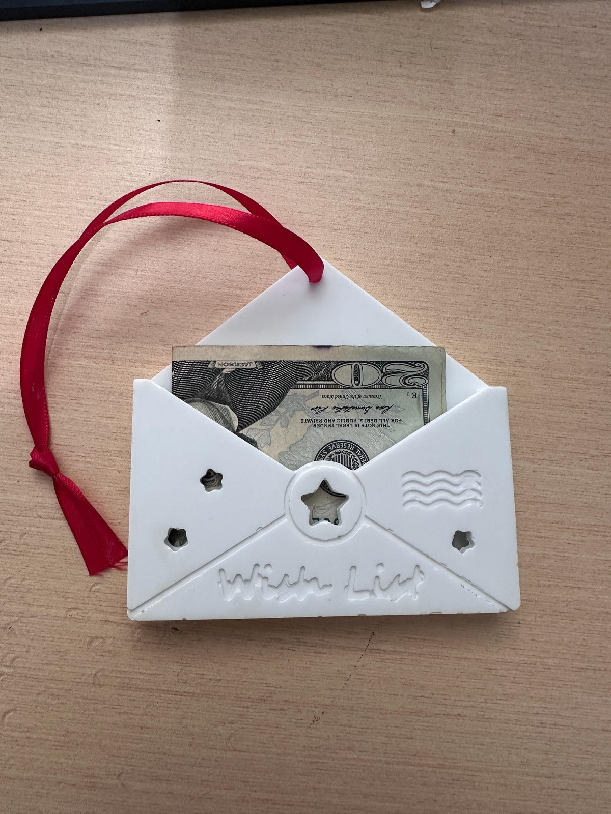 Paint Your Own Money Gift Envelope Holder Ornament, Ceramic Resin Money Holder, DIY Gift Card Holder, Cash Gift Holder, Christmas Ornament