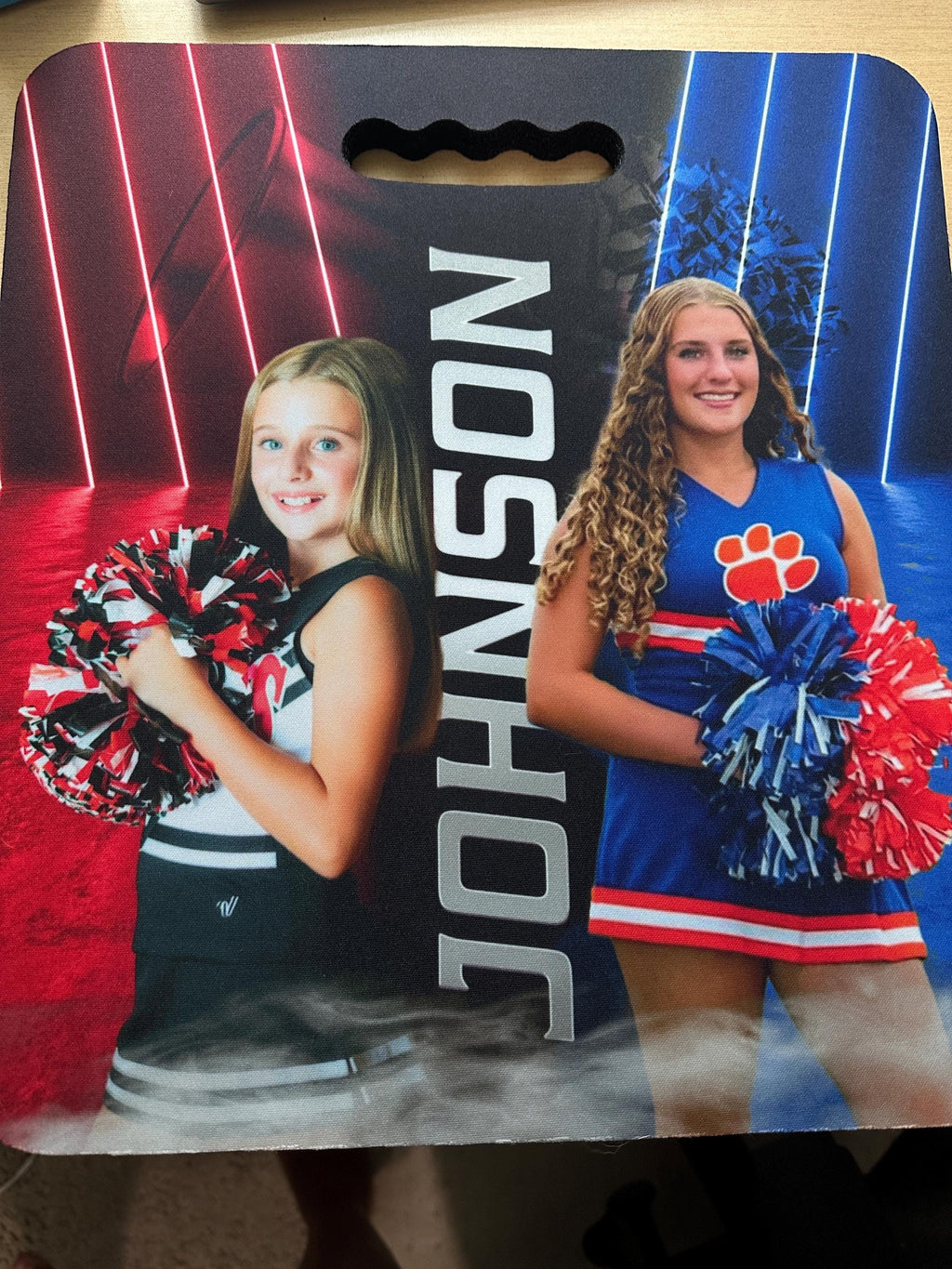 Customized Stadium Seat Cushion. Great for any parent/fan/friends supporting a team out in the stands. Bleacher cushions. Pick your sport