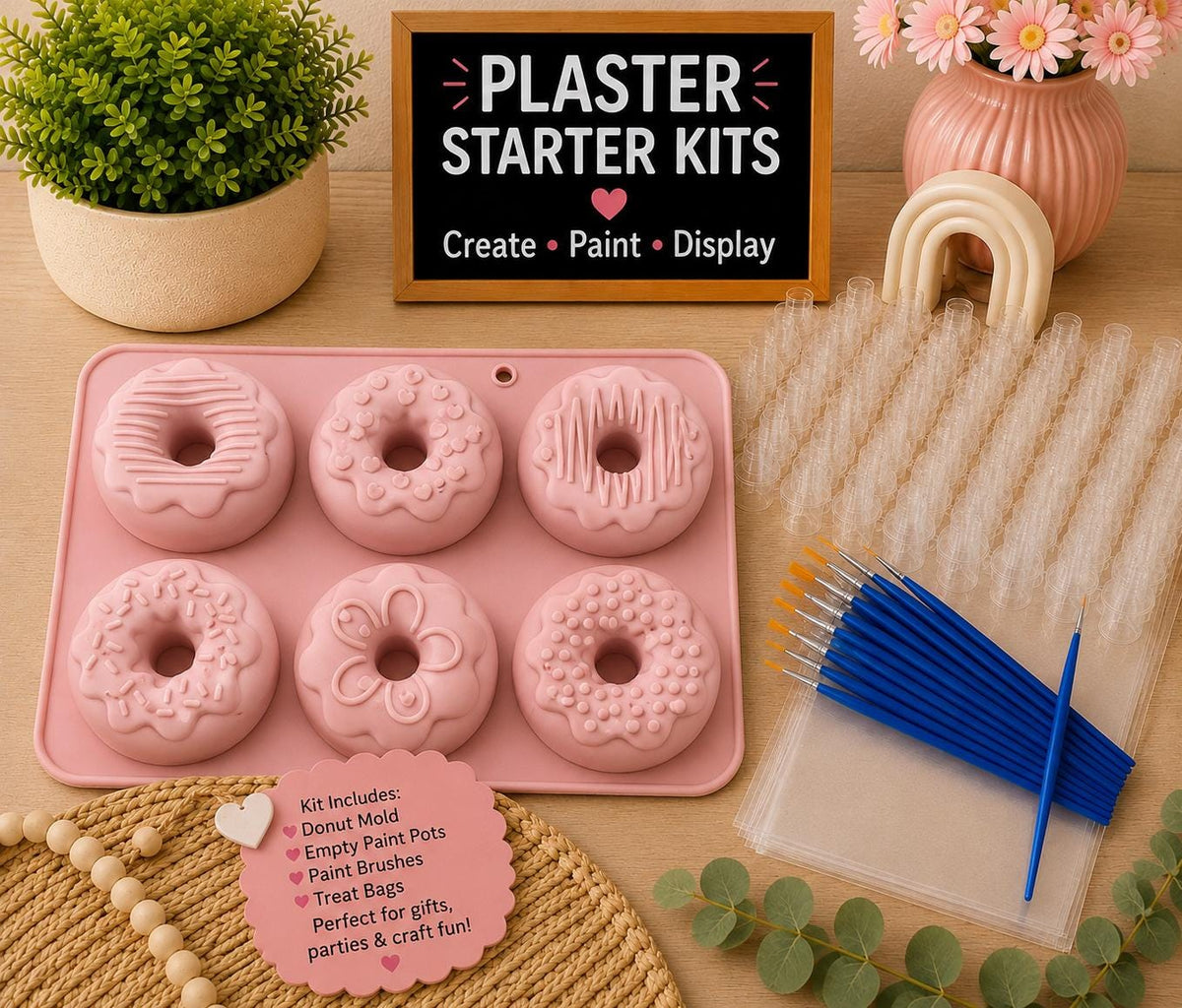 Donut DIY Plaster Starter Kit. Create your own party favors.