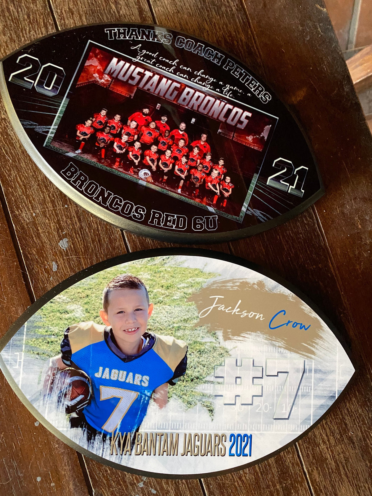 Personalized Football Coach Gift, Custom Football Team Photo Plaque, Coach Appreciation Gift, End of Season Team Gift, senior plaque