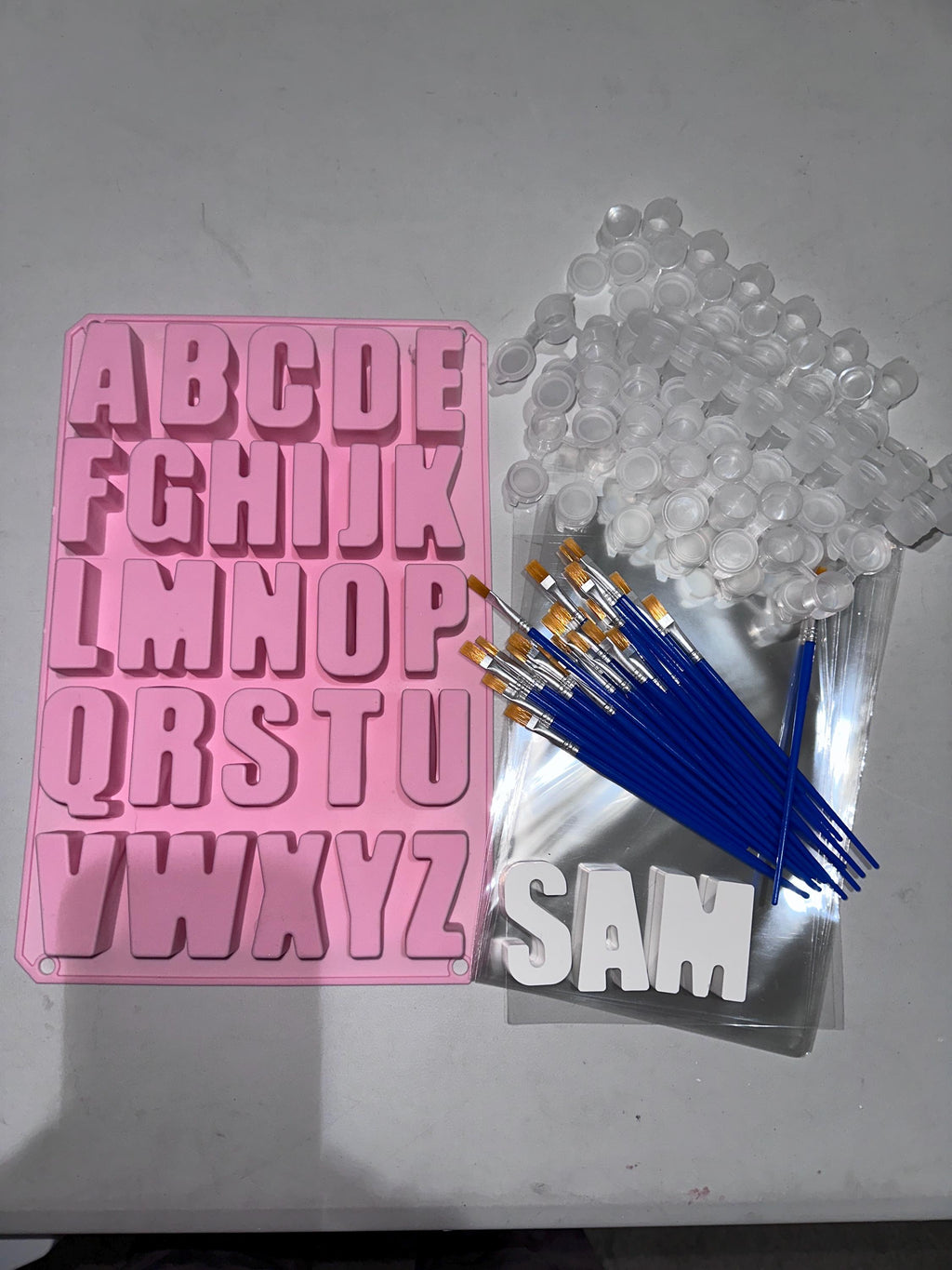 Alphabet DIY Plaster Starter Kit. Create your own party favors.