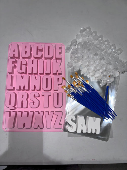 Alphabet DIY Plaster Starter Kit. Create your own party favors.