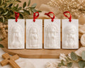 Ceramic Resin Virgin De Guadalupe Ornament, Handmade Religious figurine, baptism favors, Christening, Communion, weddings