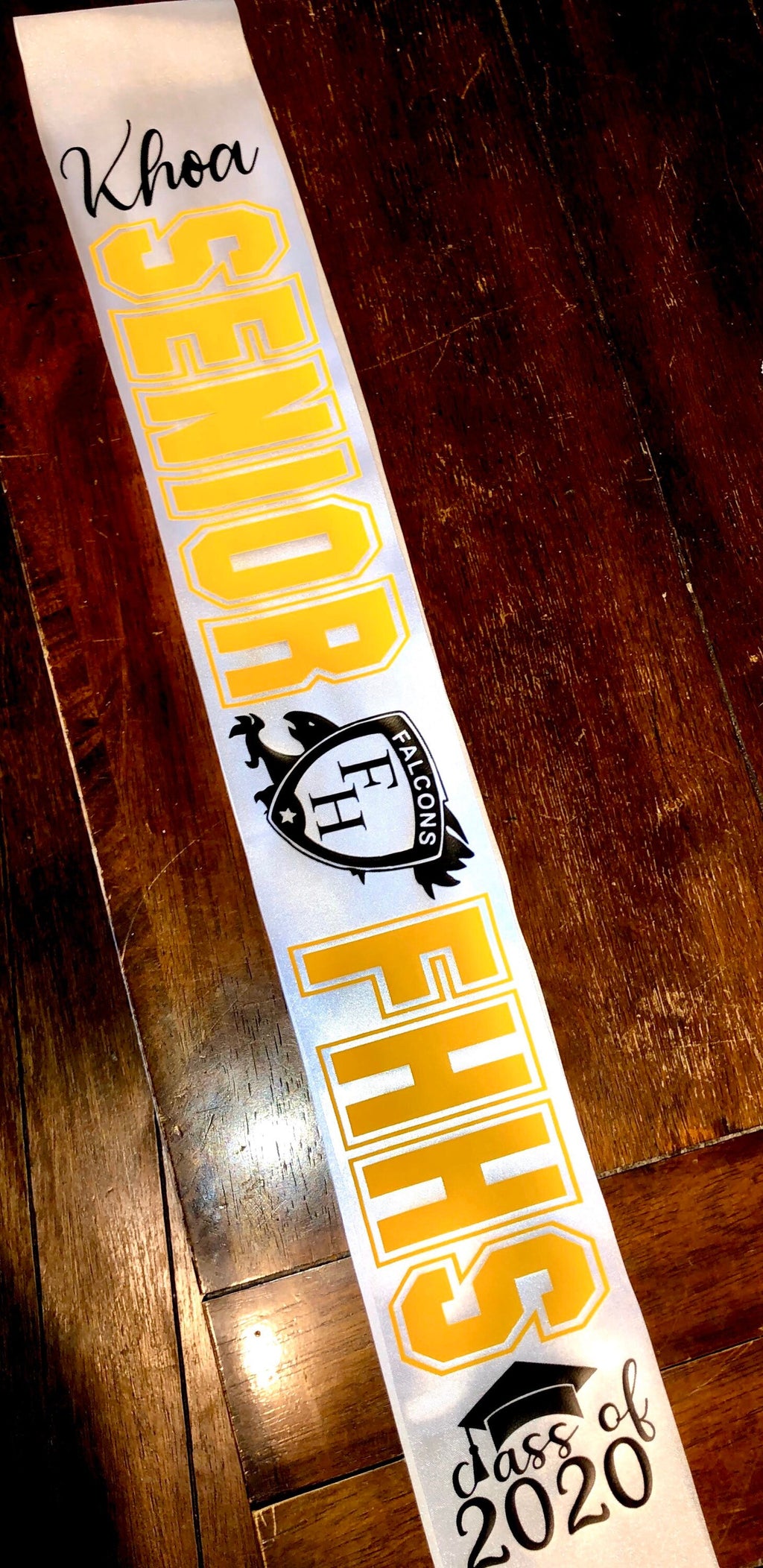 Senior  Class Sashes -Customized sash for any sport or team/school event. Glitter sashes