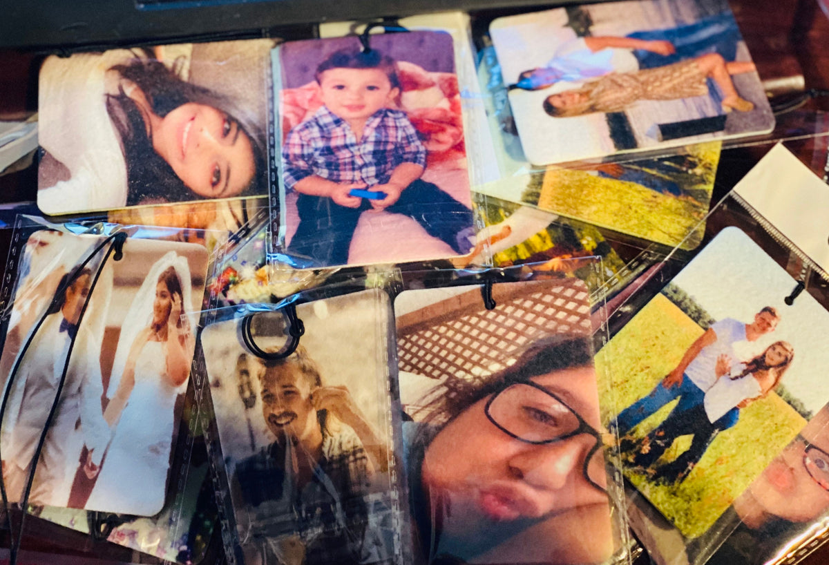 Custom Photo Car Air Freshener, Double Sided Picture