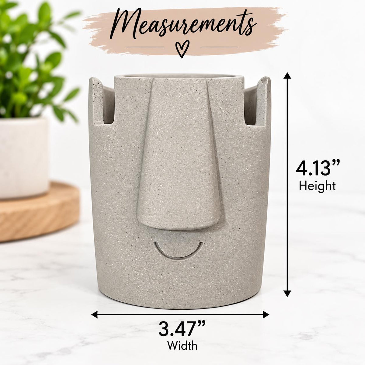 Pen and Glasses Holder, Concrete Desk Organizer, Eyeglass Holder, Office Pen Holder, Unique Desk Decor, Teacher Gift