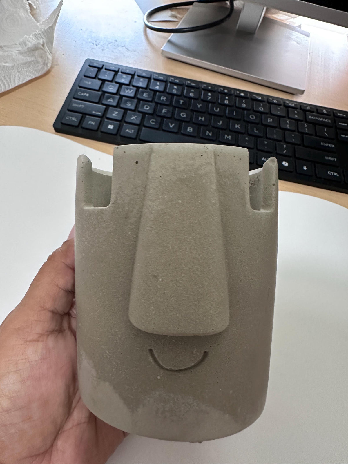 Pen and Glasses Holder, Concrete Desk Organizer, Eyeglass Holder, Office Pen Holder, Unique Desk Decor, Teacher Gift