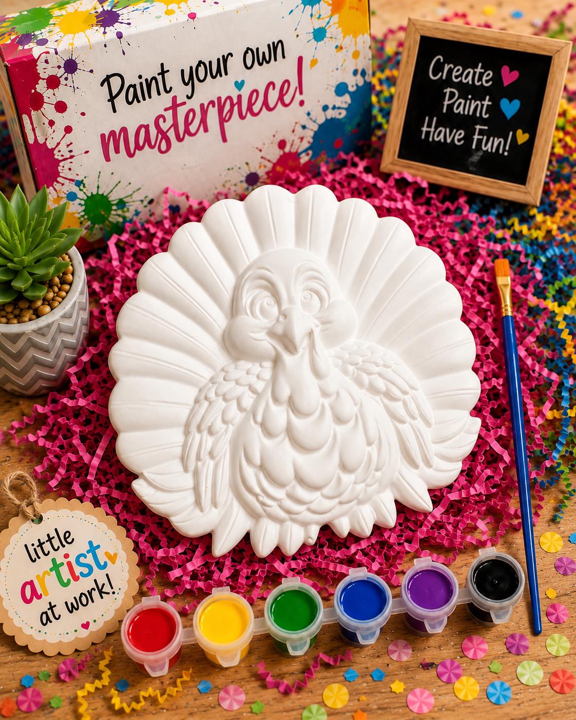 Turkey Semi-dimensional Coloring Kit. Paint your own Masterpiece