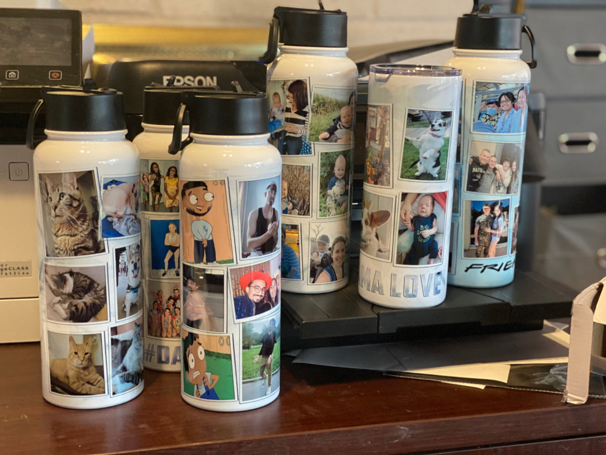 Personalized 40oz Hydro Bottle or 30oz Tumbler, Custom Photo Drinkware
