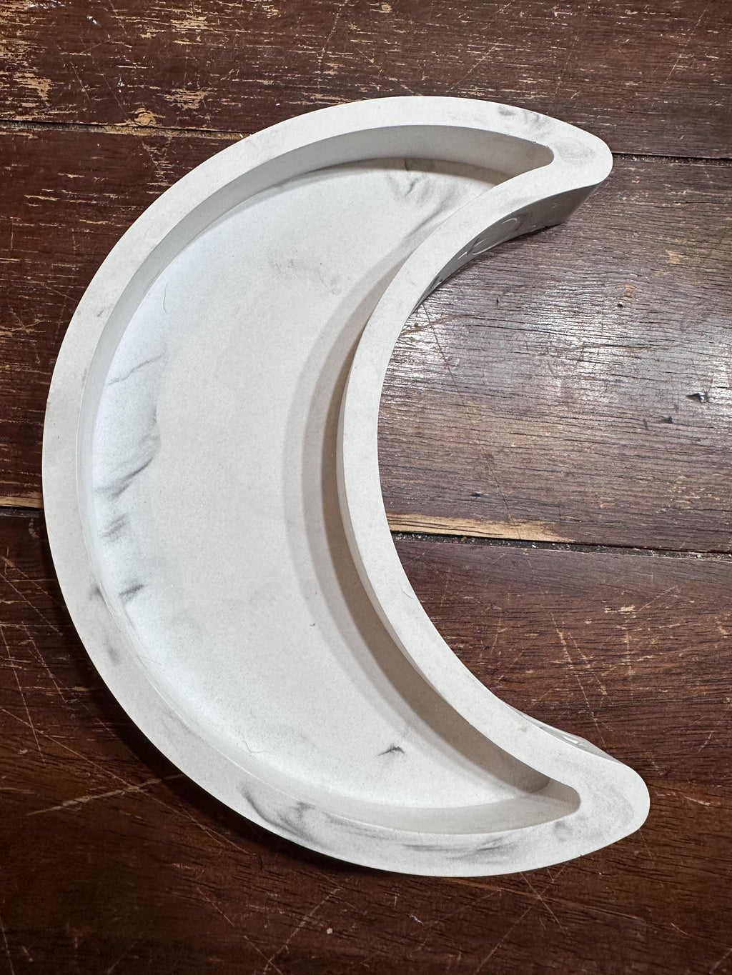 Half-Moon Jewelry/Storage Tray with half-moon and star design all around tray. Unique celestial decor