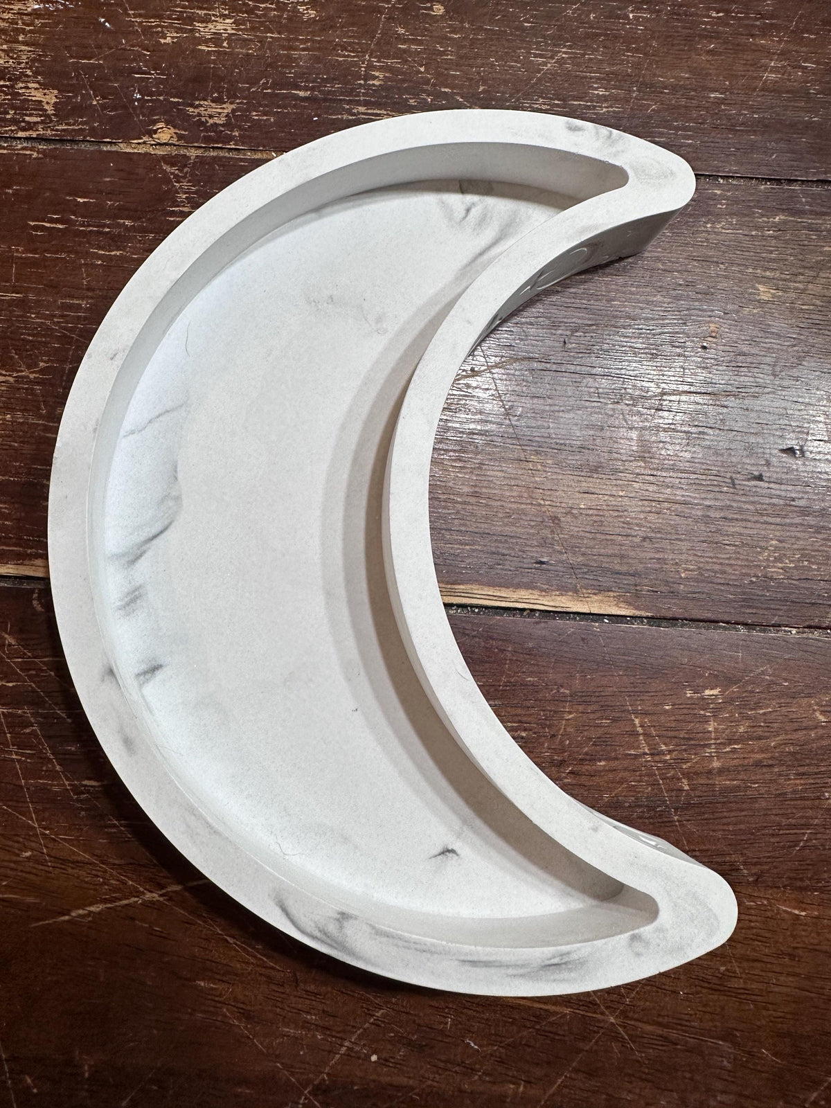 Half-Moon Jewelry/Storage Tray with half-moon and star design all around tray. Unique celestial decor