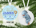 Baby's First Christmas birth announcement. Customized Christmas Ornament with optional baby picture.