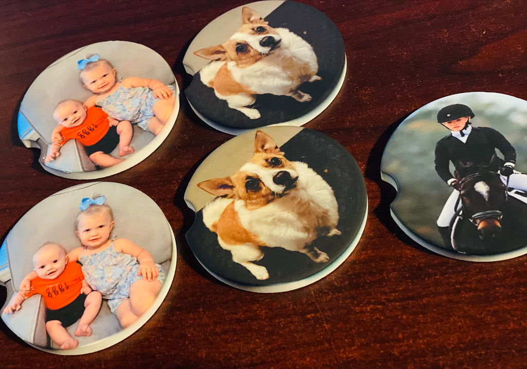 Personalized Car Coasters – Photo Gift, Set of 2