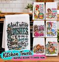 Funny Kitchen Towel, Waffle Weave Kitchen Towel, Decorative Dish Towel, Farmhouse Kitchen Decor, Funny Gift, Multiple Designs
