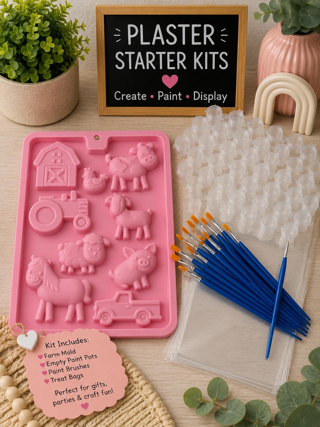 Barnyard DIY Plaster Starter Kit. Create your own party favors.