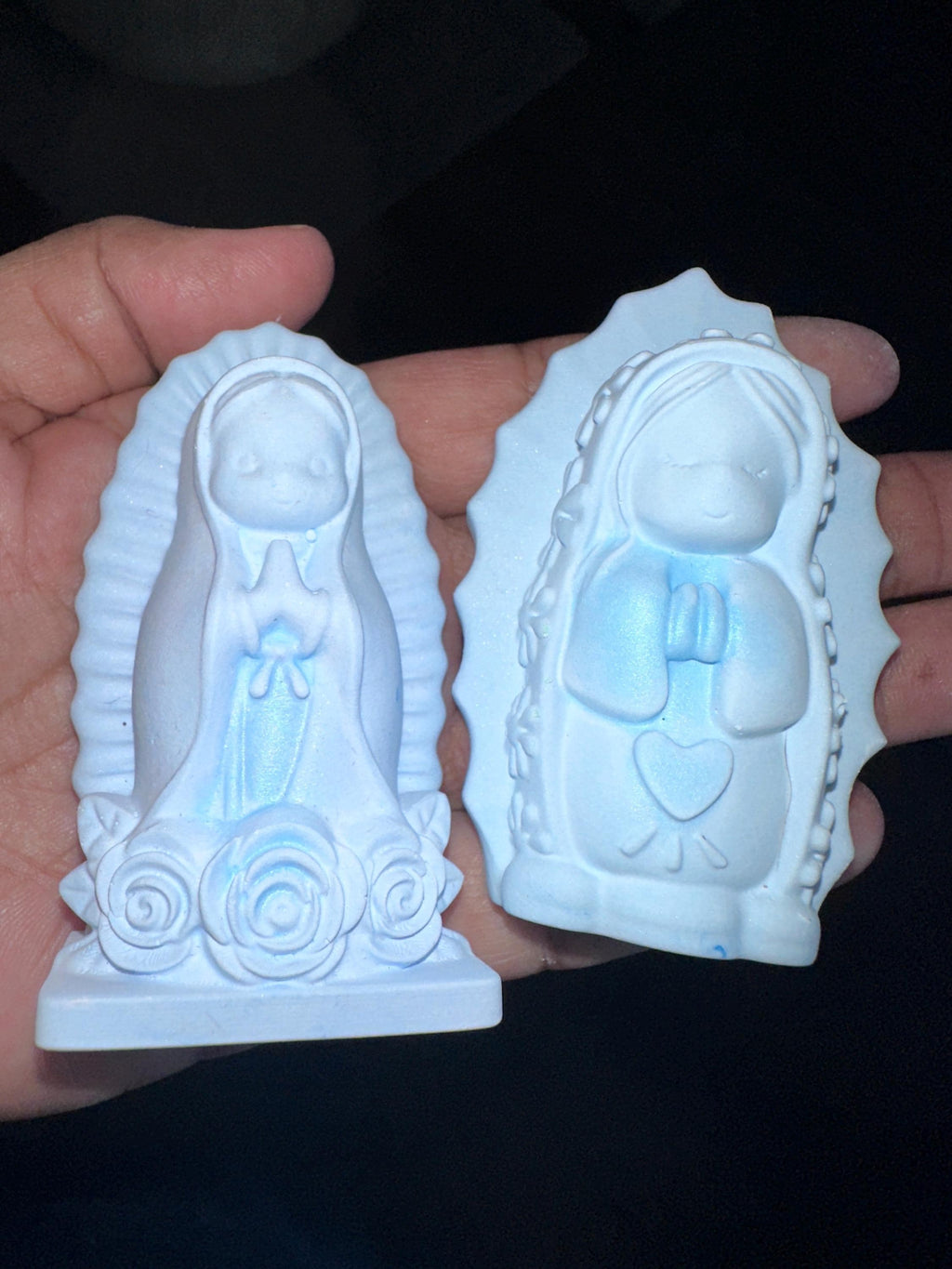 Ceramic Resin Mini Virgin Mary Ceramic Figurines, Unpainted Catholic Religious Statue, DIY Craft, baptism party favors, quinceañeras favors.