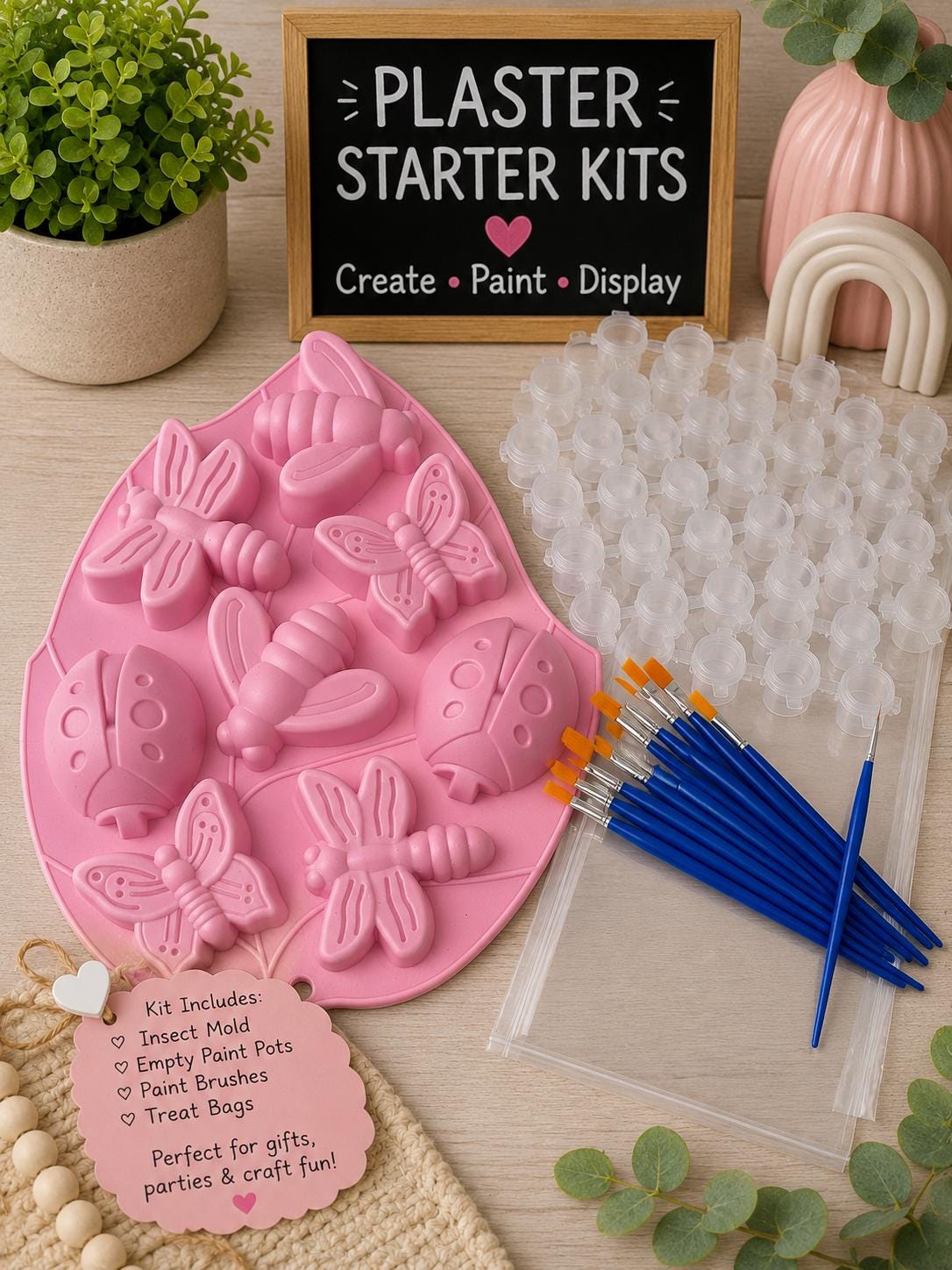Insect DIY Plaster Starter Kit. Create your own party favors.