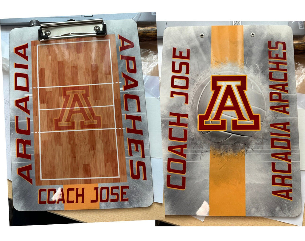 Custom Double Sided Sports Metal Clipboard | Personalized Coach Clipboard | Team Gift
