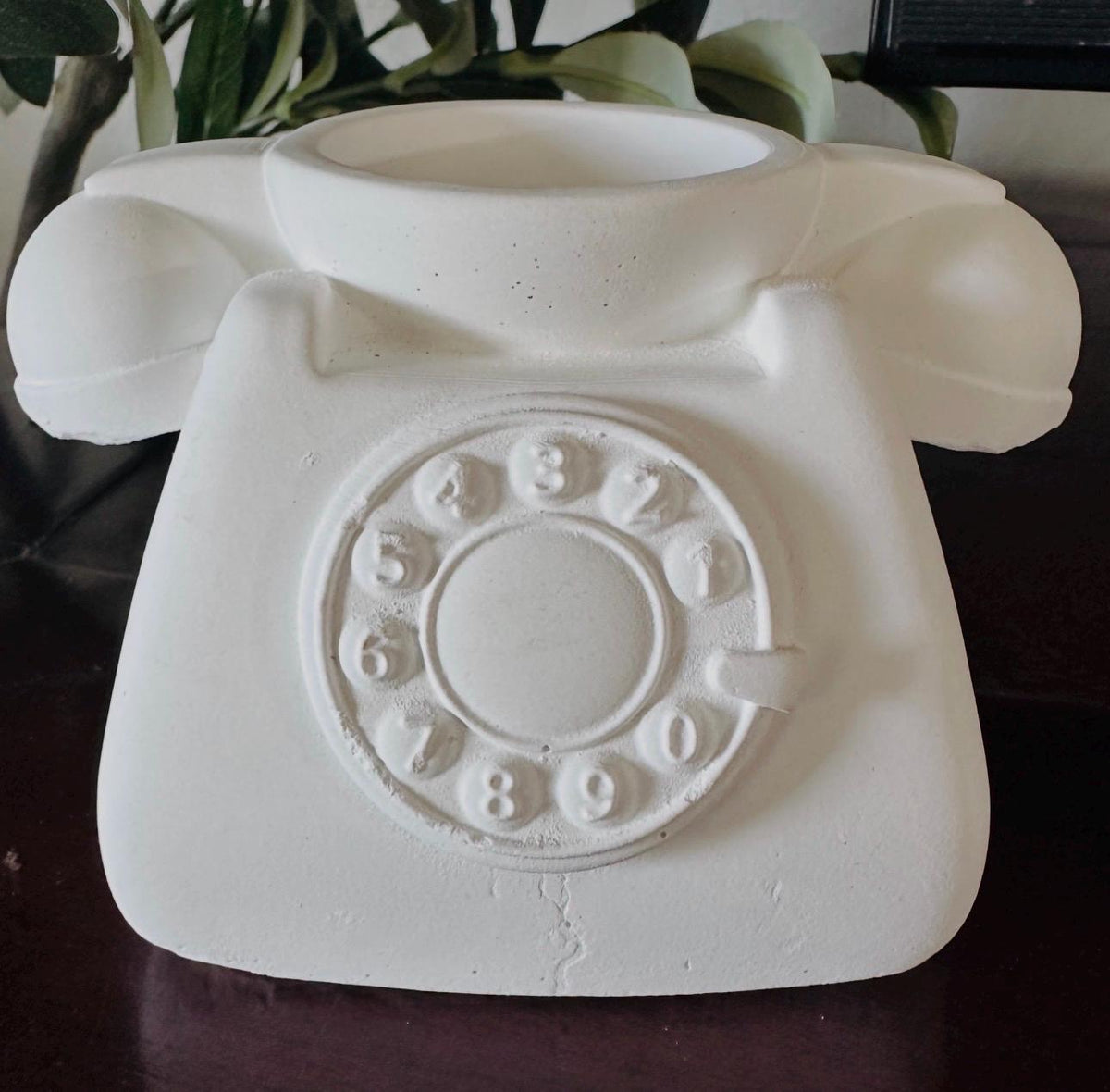 Paint Your Own Mini Telephone Planter, Ceramic Resin Pen Holder, DIY Painting Kit, Retro Phone Decor, Desk Organizer, Creative Gift