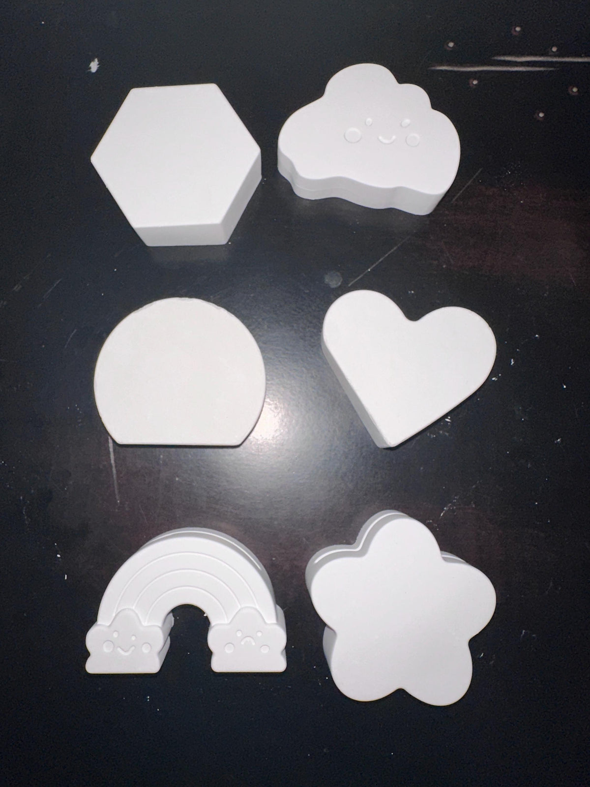 Ceramic Resin Picture Holders (3-Pack): Polaroid, Wedding Table Display