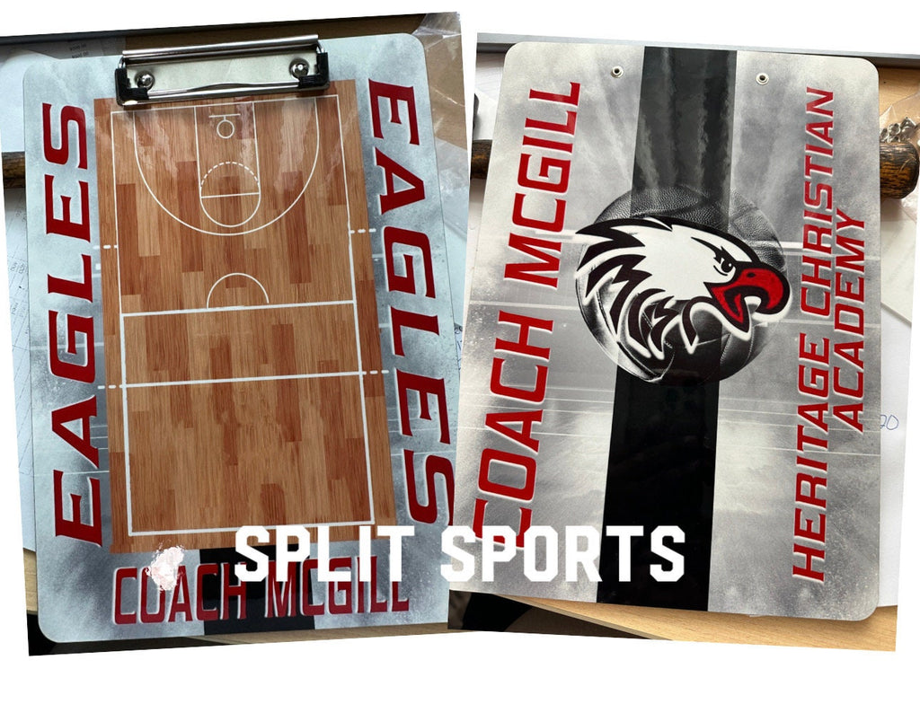 Custom Double Sided Sports Metal Clipboard | Personalized Coach Clipboard | Team Gift